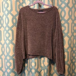 American Eagle Chenille Puff Sleeved Sweater